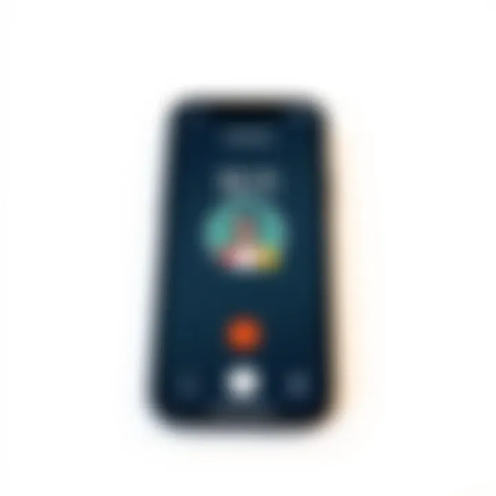 FaceTime Interface on iPhone Illustration of FaceTime interface on iPhone