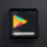 Visual representation of the Google Play Store interface showcasing the sign-in option