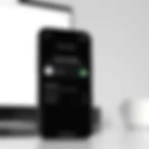 Illustration of iPhone personal hotspot settings screen