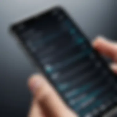 Accessing Smartphone Settings Settings menu of a smartphone