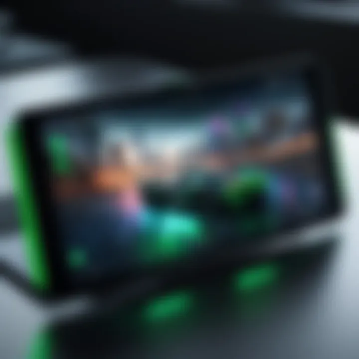 Close-up view of Razer SmartGlass showcasing its sleek design.