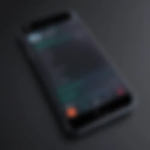 Illustration of an iPhone screen with a call recording interface