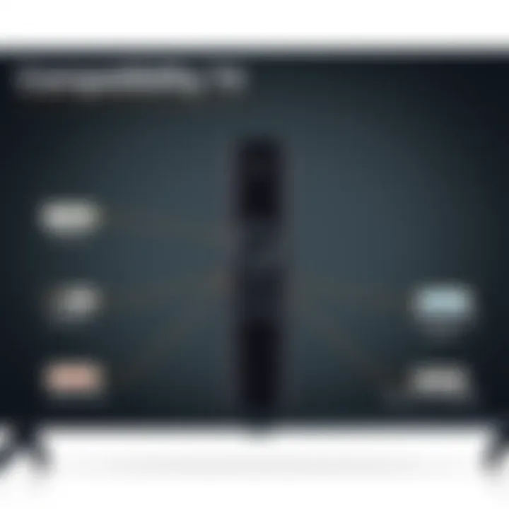 Compatibility with Various TV Brands Diagram of Fire TV remote compatibility with different TV brands