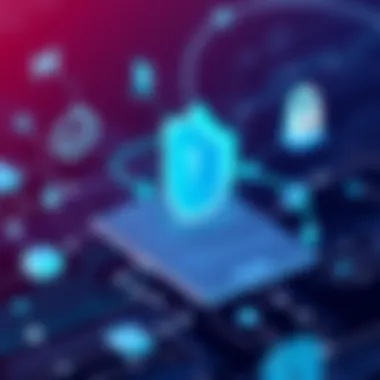 Data Security in Password Management Illustration of data protection and security during password reset