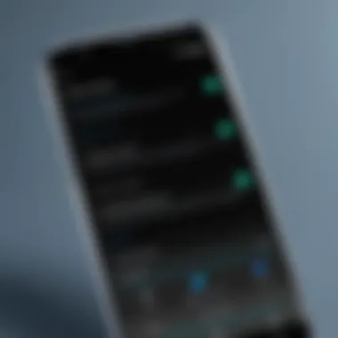 Scheduled Messaging Feature on Android Smartphone displaying scheduled messaging feature