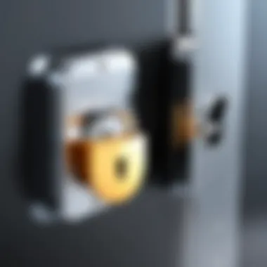 Digital Lock for Folder Security A digital lock icon symbolizing folder protection.