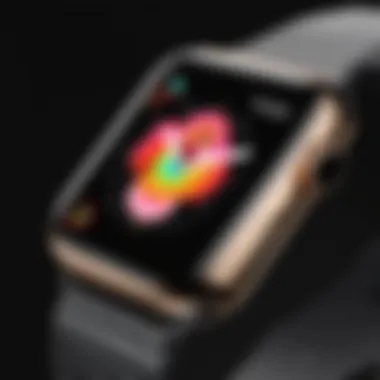 Close-up of Apple Watch features and functionalities