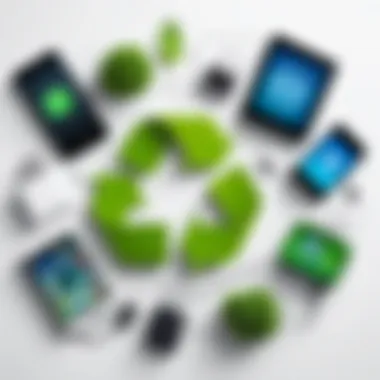 Graph showing the environmental benefits of recycling old devices