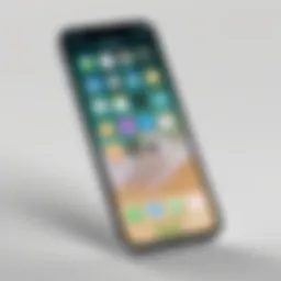 Showcasing an old iPhone with a clean background