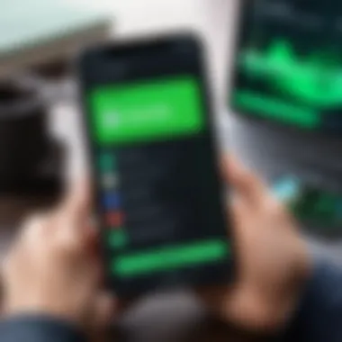 Engaging with Spotify Scannable A user interacting with the Spotify Scannable feature on a smartphone