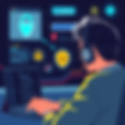 A person using a VPN connection to access blocked content