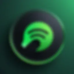 Visual representation of Spotify logo with a broken playlist icon