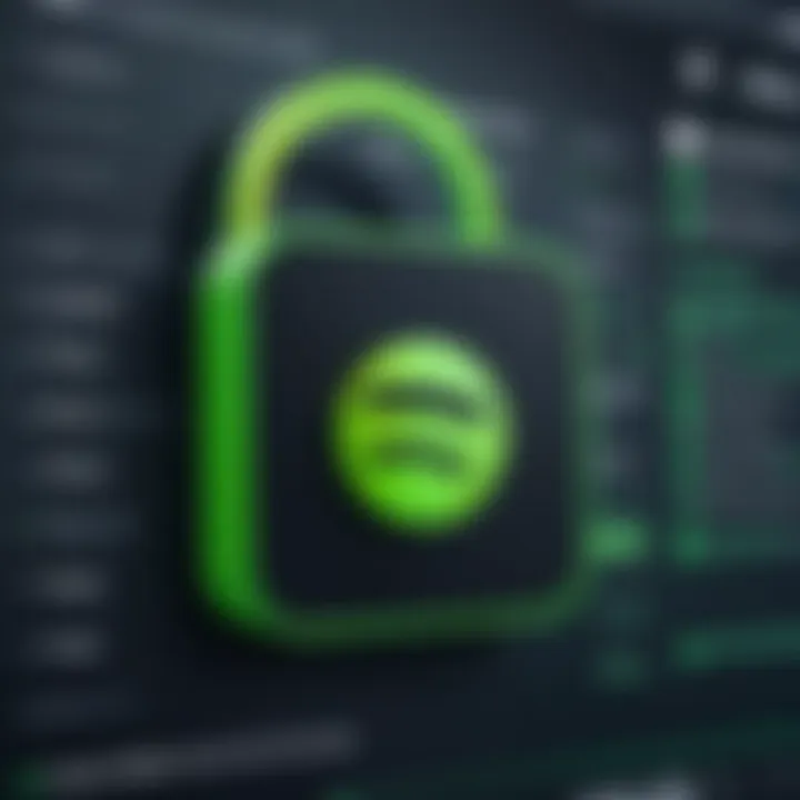 Illustration of a locked Spotify playlist indicating privacy settings