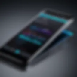 Illustration of a smartphone displaying a music identification app.