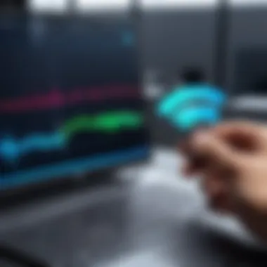 Professional WiFi Signal Testing A professional conducting a WiFi signal strength test with advanced equipment.