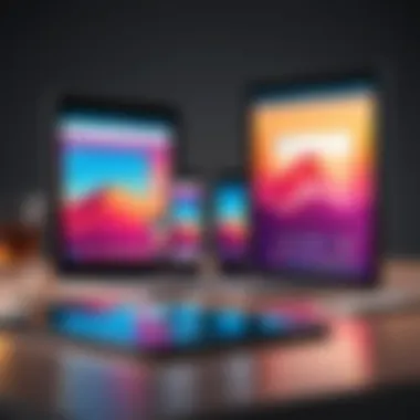 A contemporary user interacting with Instagram on multiple devices.