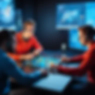 Players Engaged in Strategic Gameplay Engaged players focusing on their strategy