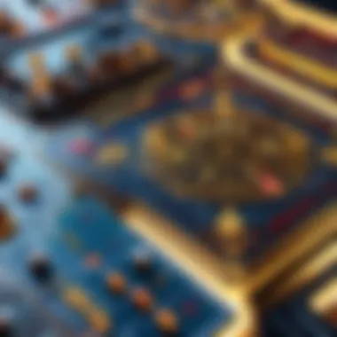 Intricate Designs of a Strategy Game Board Strategic game board displaying intricate designs