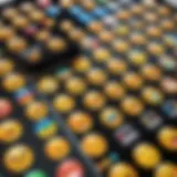 Colorful digital emojis on a smartphone screen