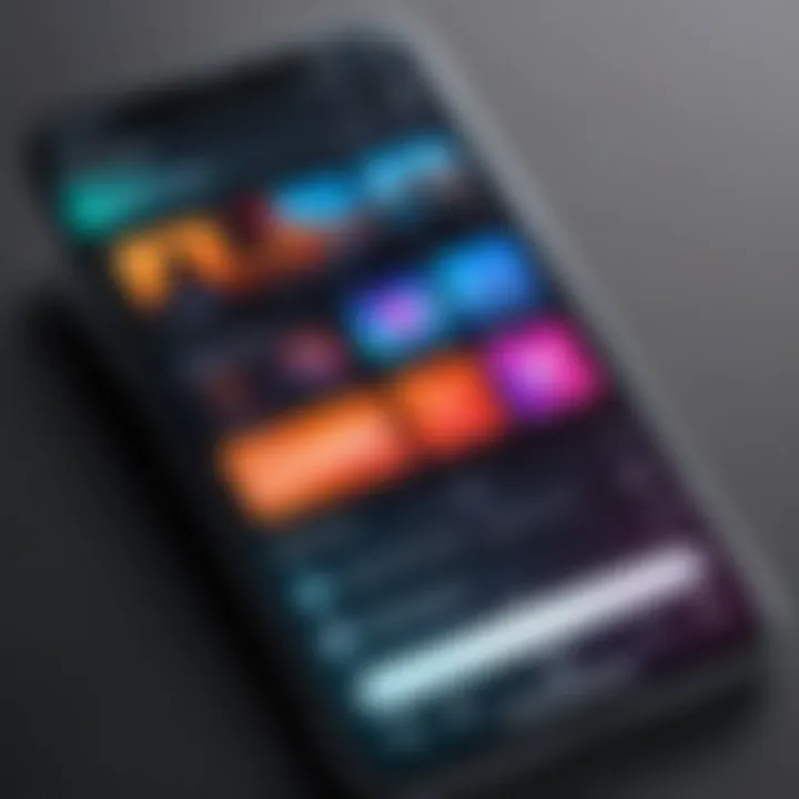 A close-up of a smartphone displaying a popular offline music player app.