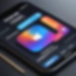 An analytical graph showcasing Instagram engagement metrics