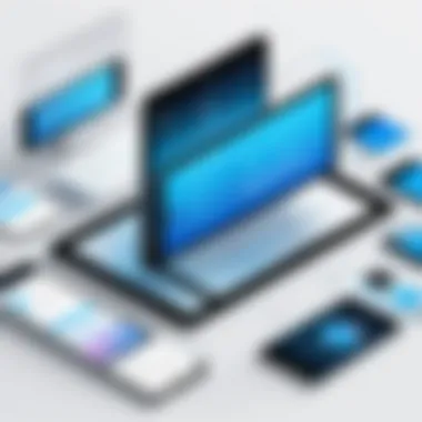 Transitioning from Web to Mobile Visual representation of a website transforming into a mobile app