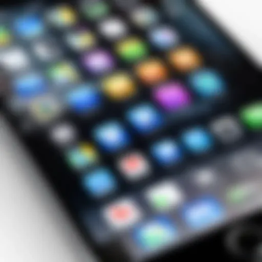 Close-up view of an iPhone with an unresponsive touch screen