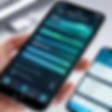 Using Diagnostic Tools on iPhone Diagnostic tools displayed on an iPhone screen