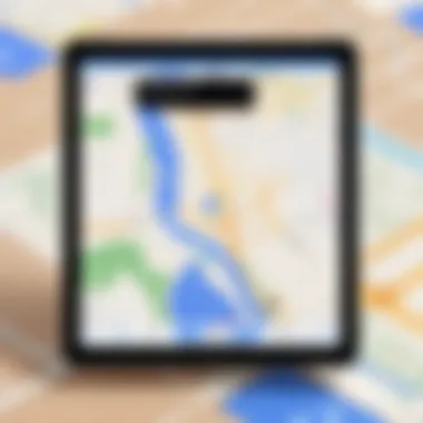 Exploring Apple Maps Navigation Features Illustration of Apple Maps interface showing navigation features