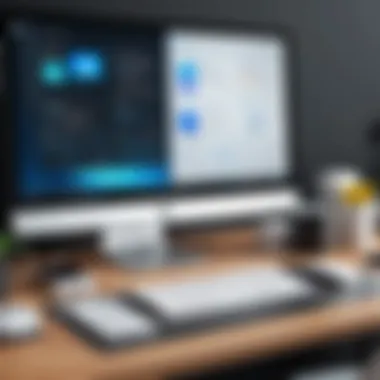 Restored Desktop with Icons Icons restored on a desktop with applications visible
