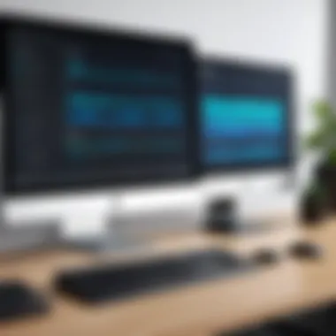 Adjusting Sound Settings on Desktop Desktop computer with sound settings open