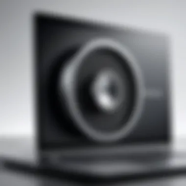 Identifying Mute Icon on Laptop Laptop speaker showing mute icon