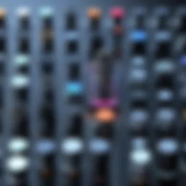 Diverse Interfaces of Mic Effects Software An illustration depicting various mic effects software interfaces showcasing their unique features.
