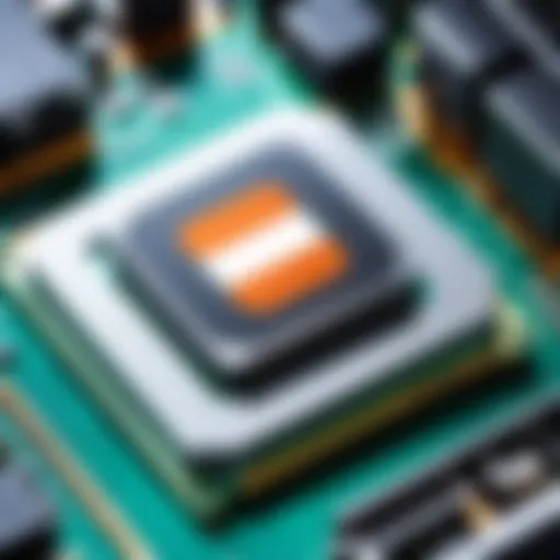 Close-up of thermal paste application on a CPU