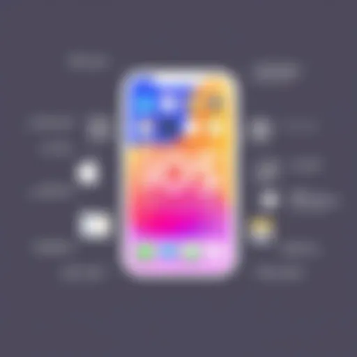 Visual representation of iOS features