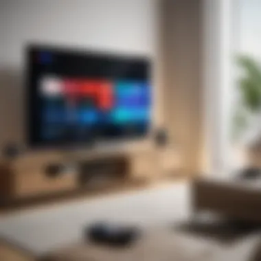 Remote Control Integration with Smart TVs Illustration of remote control integration with a smart TV