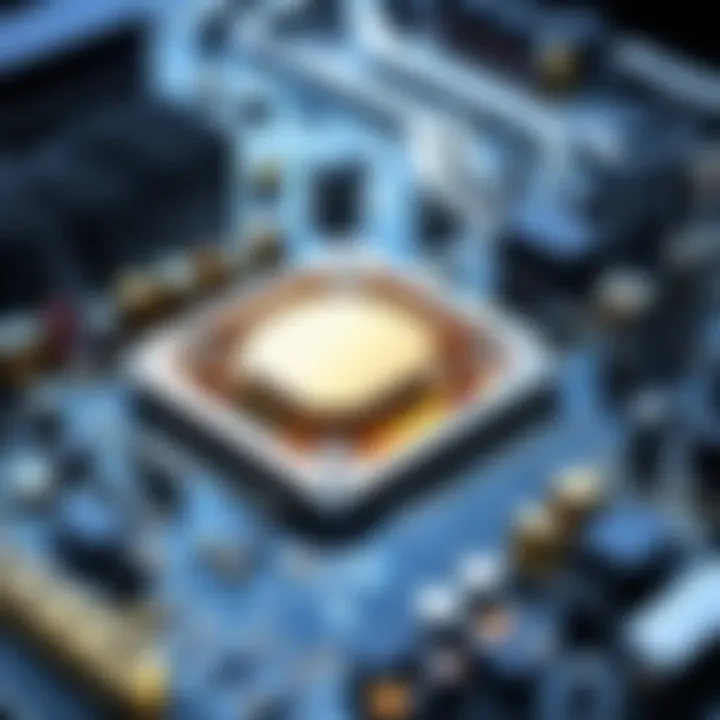 Visual representation of motherboard components