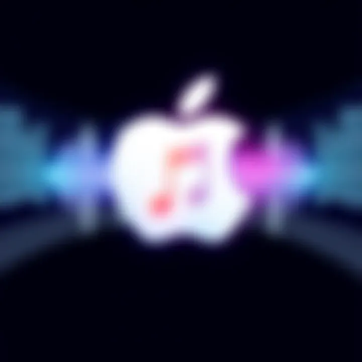 Apple Music and Ringtone Soundwave Conceptual image of Apple Music logo with ringtone soundwave