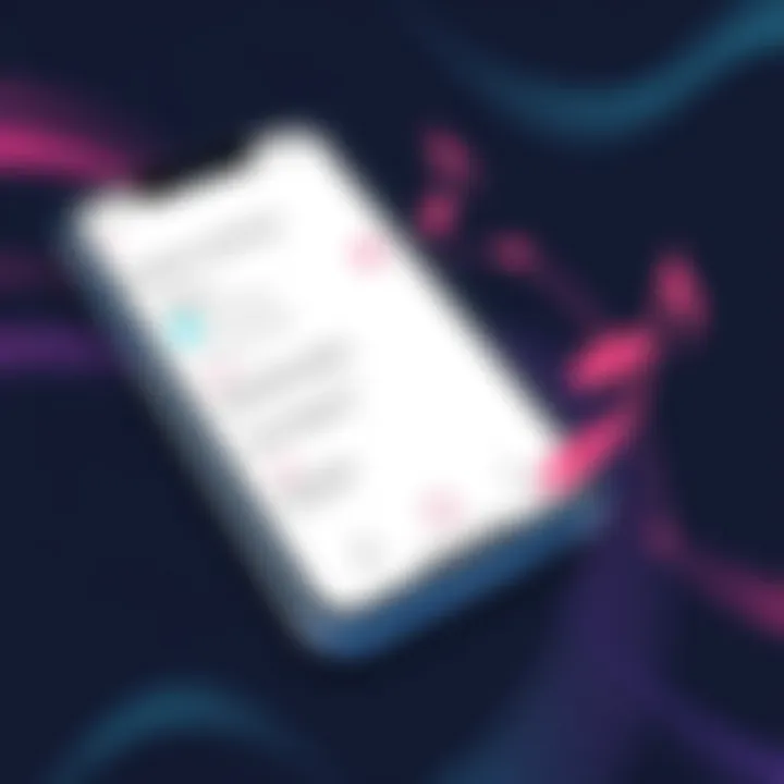 Smartphone Ringtone Settings with Music Notes Illustration of a smartphone displaying ringtone settings with music notes