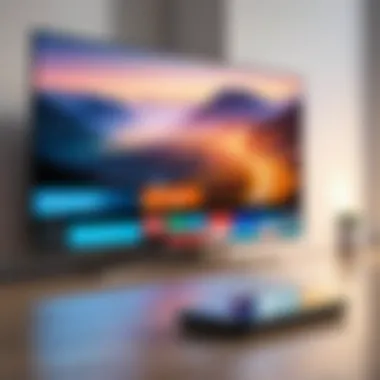 Smartphone as a TV Remote Smartphone controlling a television