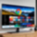 Samsung TV displaying Google Chrome homepage