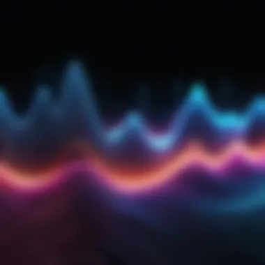 Visualization of audio waves captured by the voice recorder during a lecture