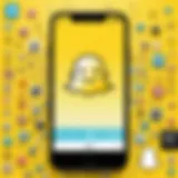 Illustration showcasing various Snapchat account features