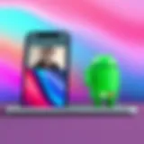 Visual representation of video chat interface on Apple and Android devices