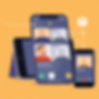 Security Features in Video Chat Applications Illustration depicting security features in video chatting applications