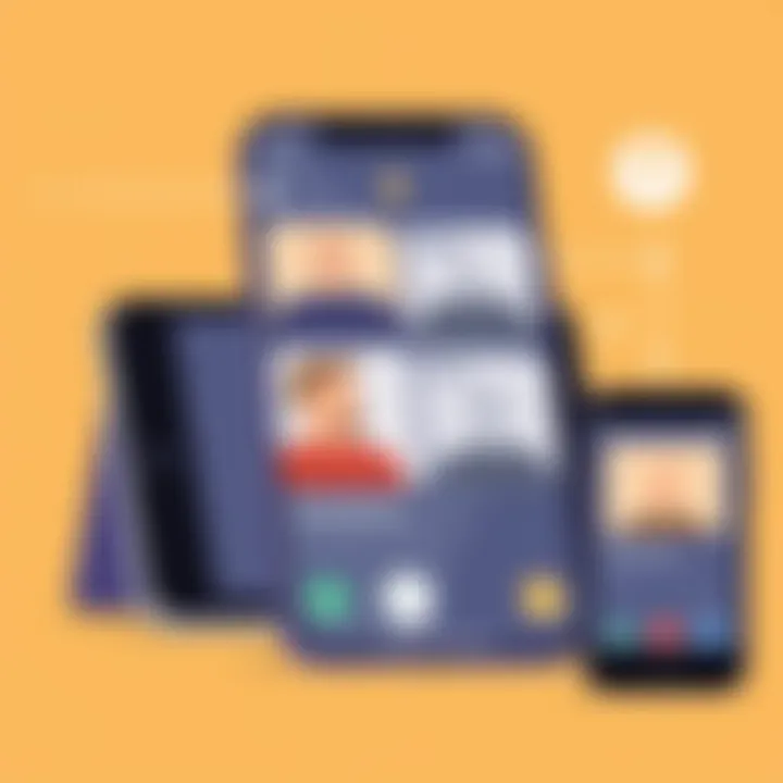 Security Features in Video Chat Applications Illustration depicting security features in video chatting applications