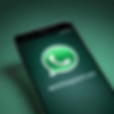 Illustration of WhatsApp logo on a smartphone screen