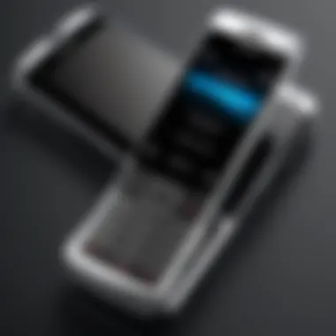 Modern Aesthetic of New Flip Phones A sleek new flip phone design showcasing modern aesthetics