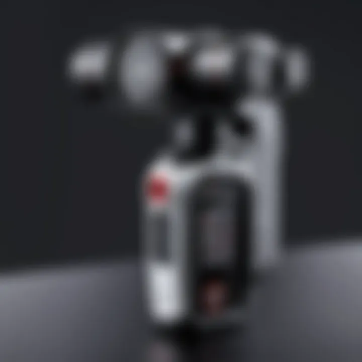 Side view of the Zhiyun Smooth-Q highlighting its control features and interface.