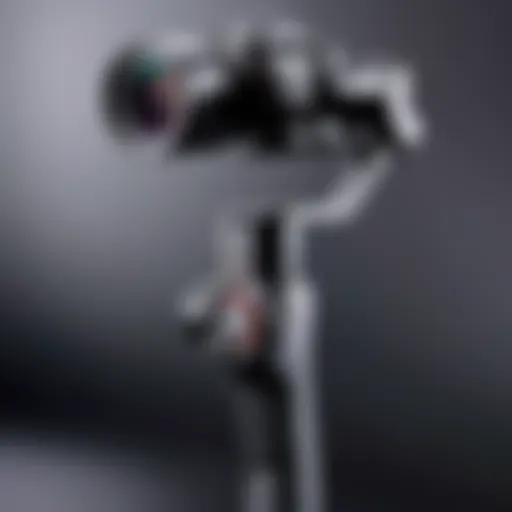 Close-up of the Zhiyun Smooth-Q gimbal showcasing its ergonomic design.